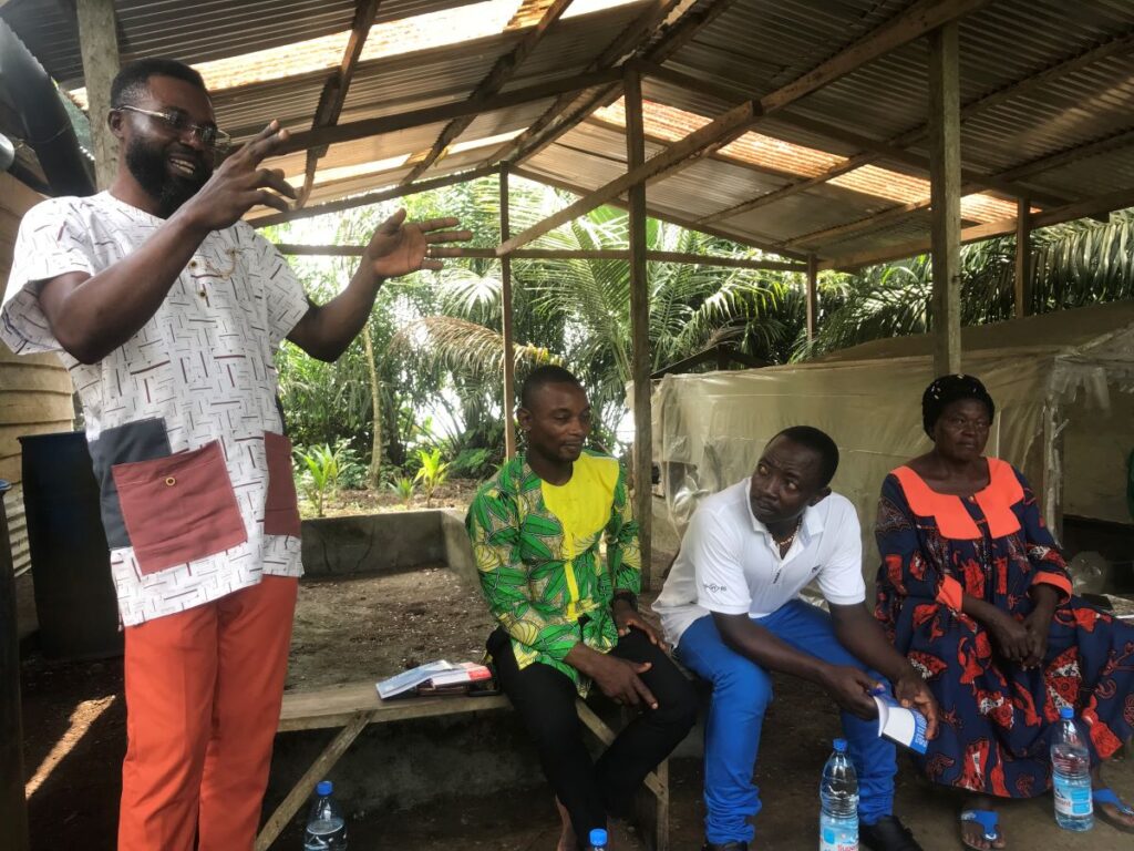 Participants in exchange visit to the Bakingili Multipurpose Nursery